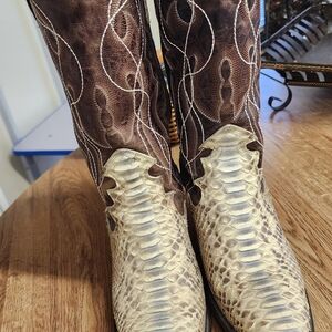 Dan Post Brown and Cream Western Boots